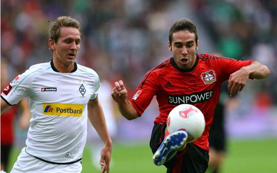 Bayer 04 Leverkusen v Borussia Mönchengladbach: Luuk de Jong & Karim Bellarabi