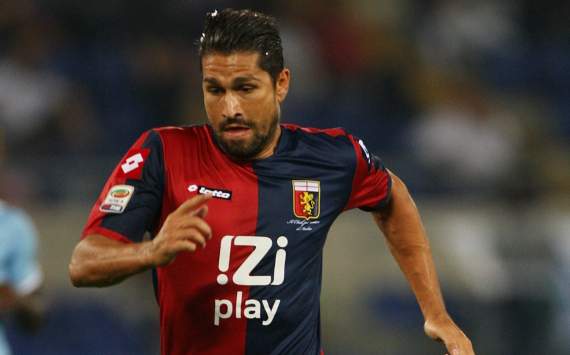 Marco Borriello durante Lazio-Genoa (Serie A)