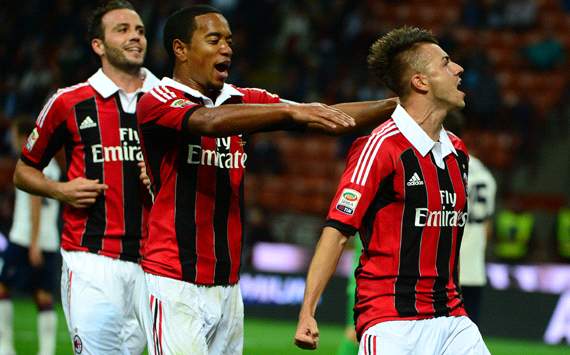 Milan celebrating