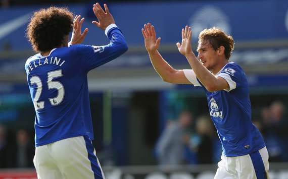 EPL - Everton vs Southampton, Nikica Jelavic & Marouane Fellaini