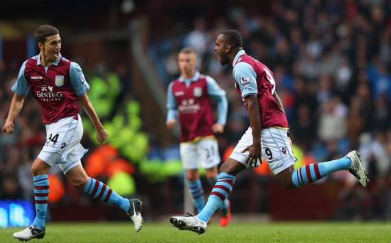 EPL - Aston Villa v West Bromwich Albion, Darren Bent and Matthew Lowton