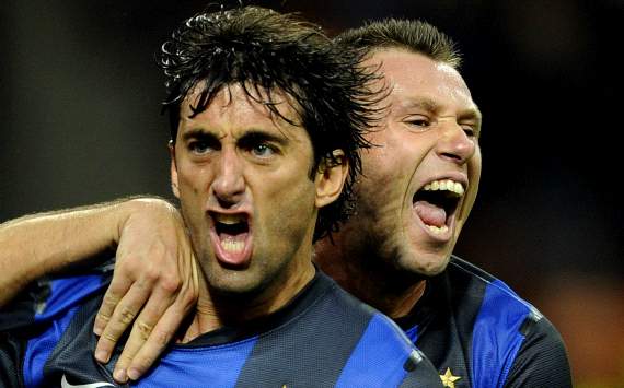 Diego Milito, Antonio Cassano - Inter-Fiorentina