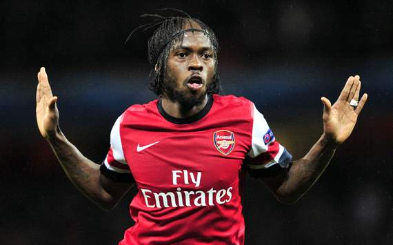 UEFA Champions League, Arsenal v Olympiakos FC, Arsenal's Ivorian forward Gervinho