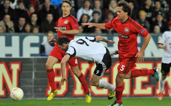 Manuel Friedrich beim Bayer Leverkusen - Rosenborg Trondhein