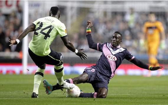 UEFA Europa League, Newcastle v Bordeaux, Cheick Tiote, Ludovic Sane
