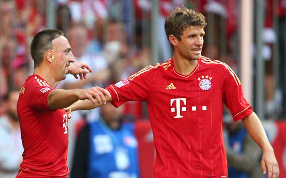 FC Bayern München v TSG 1899 Hoffenheim: Franck Ribery & Thomas Müller