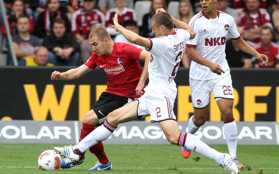 SC Freiburg v 1. FC Nürnberg: Erik Jendrisek & Timmy Simons
