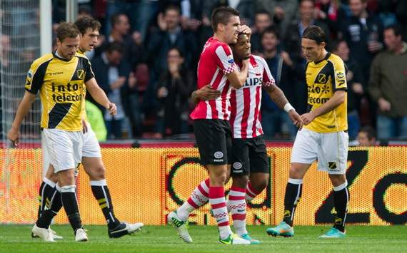 PSV - NAC, Goal PSV, Kevin Strootman & Jeremain Lens