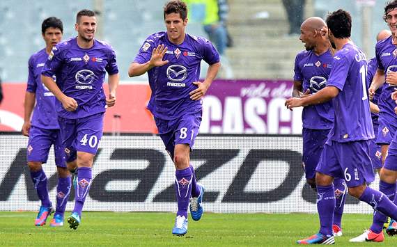 Fiorentina celebrating
