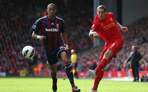 EPL: Daniel Agger - Steven N' Zonzi, Liverpool v Stoke City