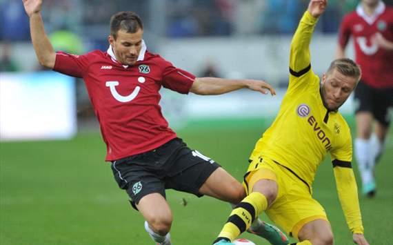 Hannover 96 vs. Borussia Dortmund; Szabolcs Huszti, Jakub Blaszczykowski, Kuba