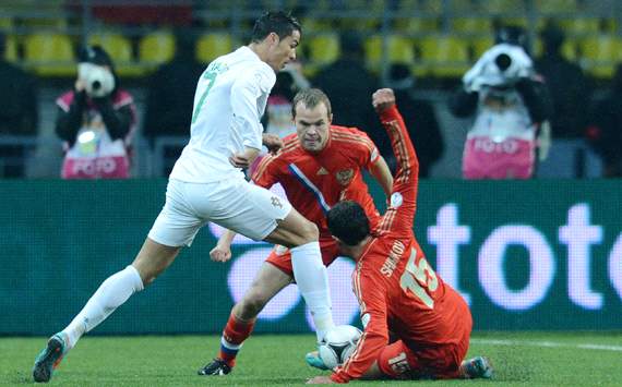 FIFA 2014 World Cup qualifying -Cristiano Ronaldo - Roman Shirokov , Russia and Portugal