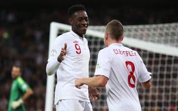 FIFA 2014 World Cup Qualifier, England v San Marino, Danny Welbeck, Tom Cleverley