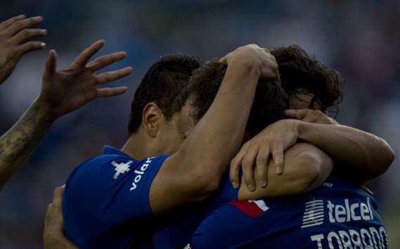 Torrado y cía. en el festejo de Cruz Azul (Getty)