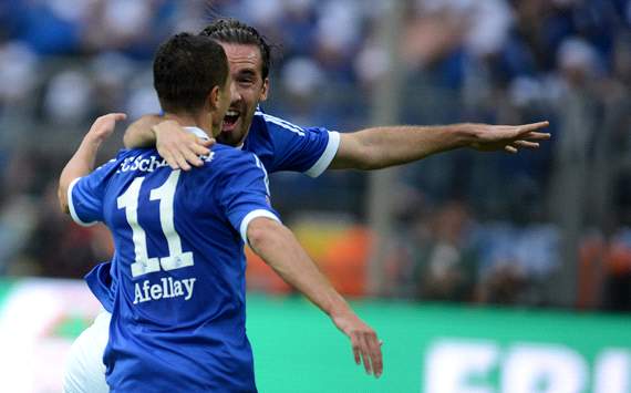 Borussia Dortmund v FC Schalke 04: Christian Fuchs & Ibrahim Afellay