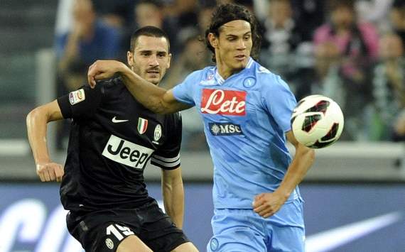 Edinson Cavani and Leonardo Bonucci - Juventus-Napoli