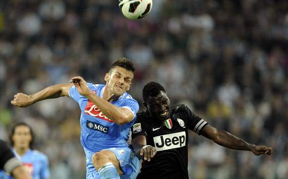 Christian Maggio (N), Kwadwo Asamoah (J) - Juventus-Napoli - Serie A