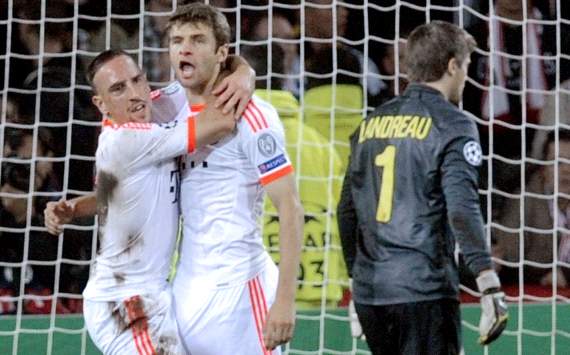 Uefa Champions League, OSC Lille vs FC Bayern Munich, Franck Ribery, Thomas Muller
