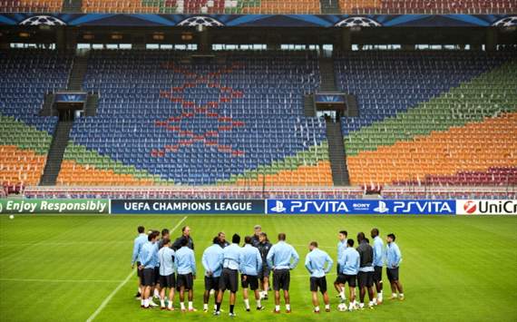 Training Manchester City in Amsterdam ArenA