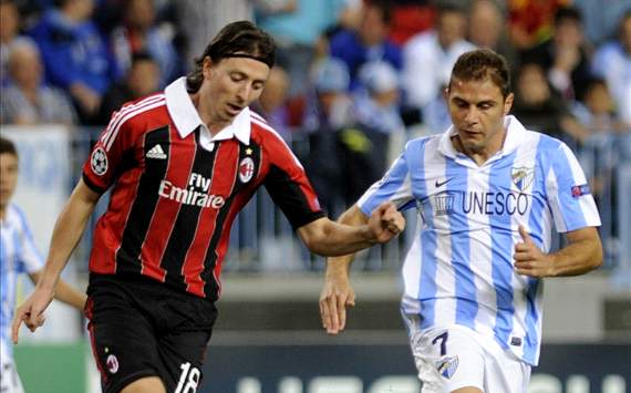 Riccardo Montolivo, Joaquín Sánchez - Málaga v AC Milan - UCL