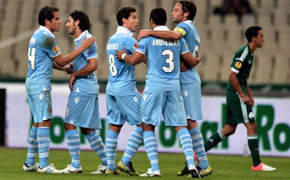 Lazio celebratings vs Panathinaikos - Europa League