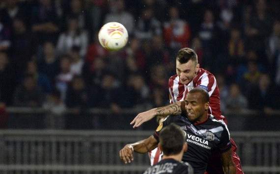 Fernando Amorebieta, Jimmy Briand - Olympique Lyonnais v Athletic Bilbao - UEL