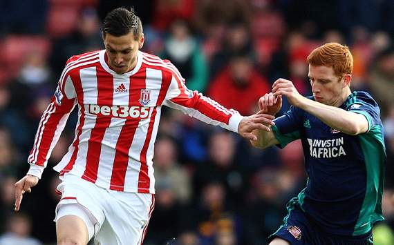 EPL ,Stoke City v Sunderland, Geoff Cameron, Jack Colback