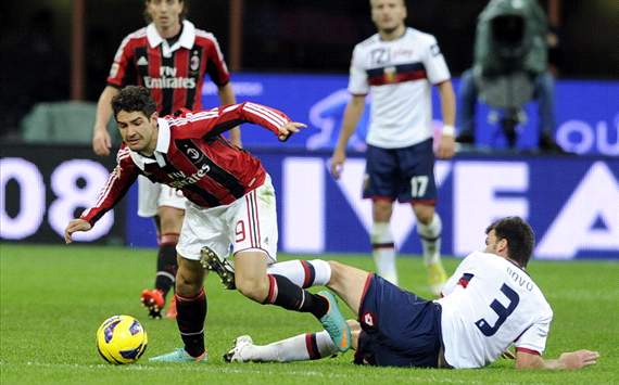 Alexandre Pato (M), Cesare Bovo (G) - Milan-Genoa -Serie A