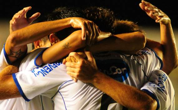 Los jugadores de Atlético de Rafaela festejan