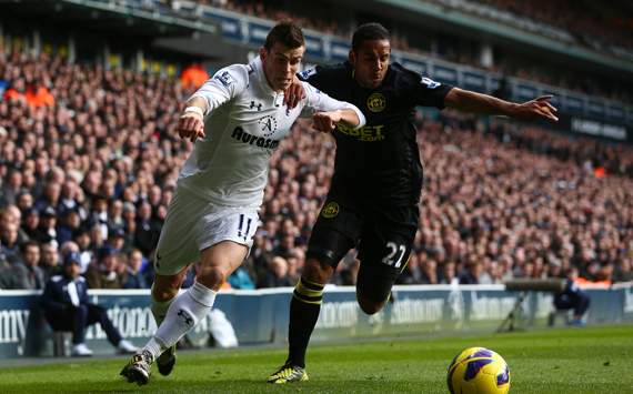 EPL - Tottenham Hotspur v Wigan Athletic, Gareth Bale and Ivan Ramis