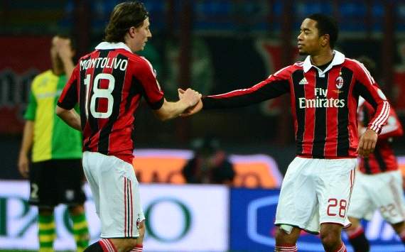 Urby Emanuelson and Riccardo Montolivo - Ac Milan-Chievo