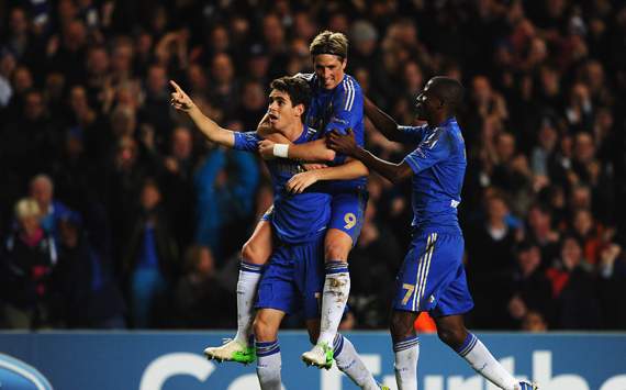 CL - Chelsea FC v FC Shakhtar Donetsk, Oscar, Fernando Torres and Ramires