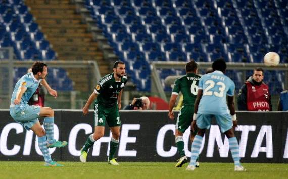 Il primo goal di Libor Kozak in Lazio-Panathinaikos