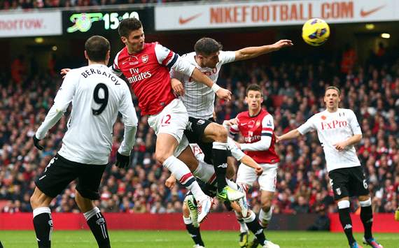 EPL: Olivier Giroud, Arsenal v Fulham