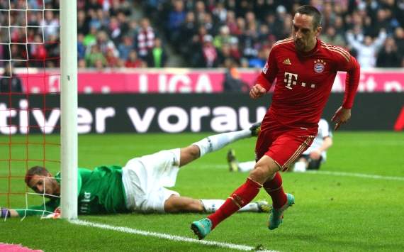 Germany, Bundesliga, FC Bayern Muenchen vs. Eintracht Frankfurt, Kevin Trapp, Franck Ribery