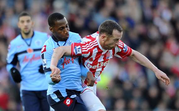 EPL - Stoke City v Queens Park Rangers, Charlie Adam and Junior Hoilett