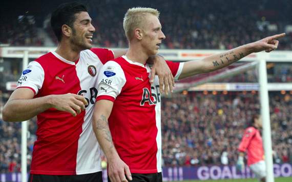 Graziano Pelle and Lex Immers, Feyenoord - Roda JC