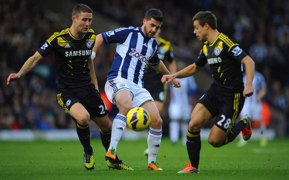 EPL; Shane Long; Gary Cahill; Cesar Azpi; West Bromwich Albion v Chelsea