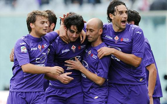 Fiorentina celebrating