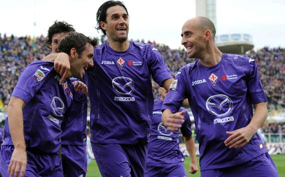 Fiorentina celebrating
