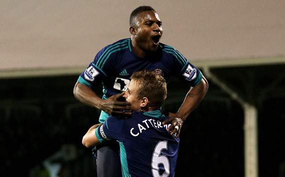 EPL - Fulham v Sunderland, Stephane Sessegnon and Lee Cattermole