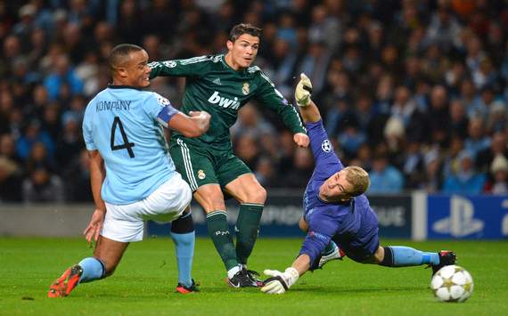 Cristiano Ronaldo Vincent Kompany Joe Hart