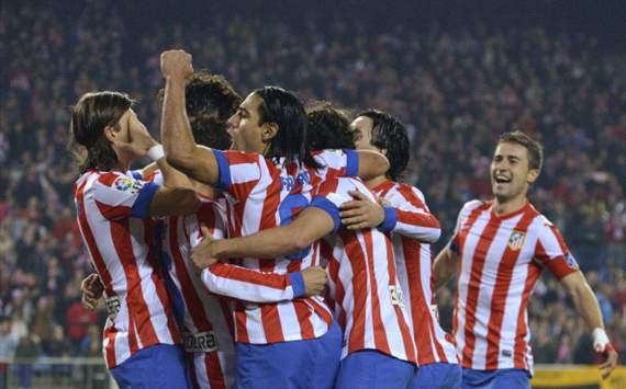 Atletico de Madrid celebrando