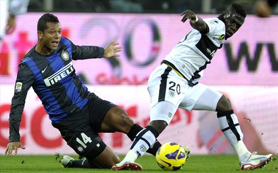 Fredy Guarin (I), Afriyie Acquah (P) - Parma-Inter - Serie A