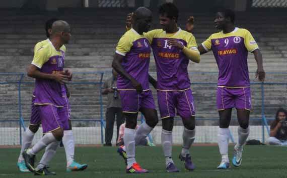 I-League: Prayag United players celebrating