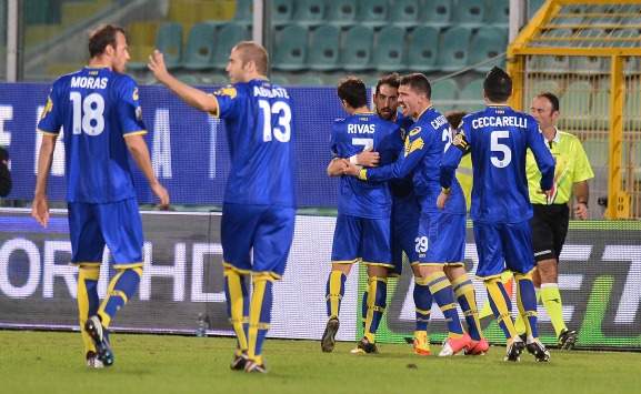Verona celebrating (Coppa Italia)