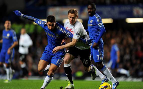 EPL - Chelsea v Fulham, Eden Hazard and Damien