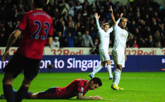 EPL: Wayne Routledge, Swansea City v West Bromwich