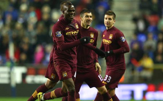 EPL: Mario Balotelli, Wigan Athletic v Manchester City