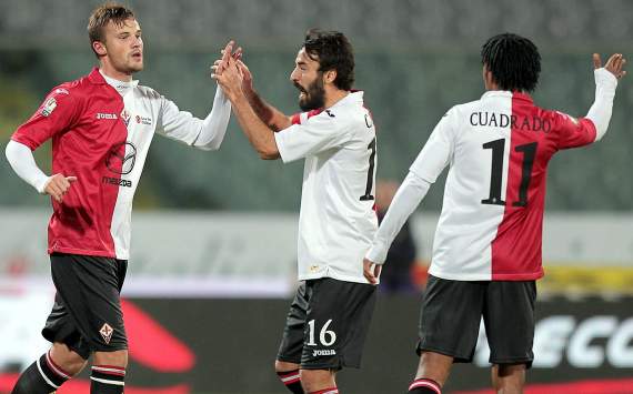 Fiorentina celebrating